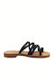 Women's Flat Sandals in Black Color