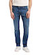 Daren Men's Jeans Pants Elastic with Regular Straight Fit Blue