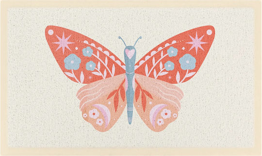 Covoare De Intrare Artsy Mats Portocaliu Floare Fluture 70x40cm -AMDMW-ORANGEFLOWBUTTERFLY-7040 Portocaliu