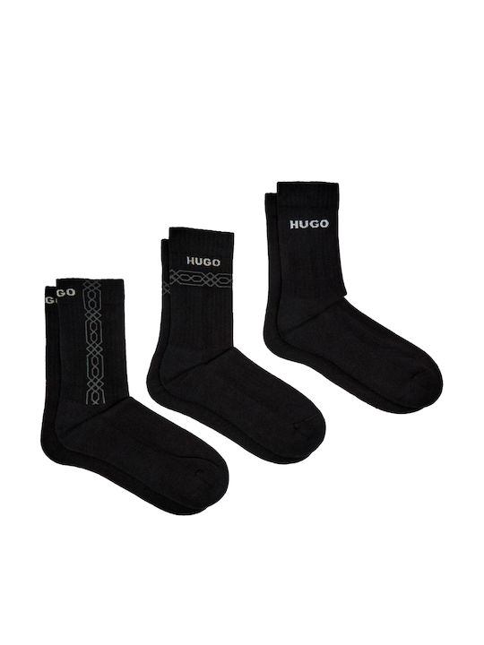 Hugo Qs Rib Geo Cc Men's Socks Black 3Pack