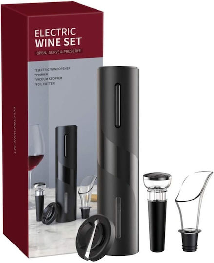 4 În 1 Deschizător Electric De Vin Usb Reîncărcabil Negru
