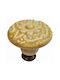 Premier Antique Knob Furniture made of Zamak & Porcelain & Metallic Yellow 35mm (Center Distance 35mm) 11950-000-ARG1 1pcs