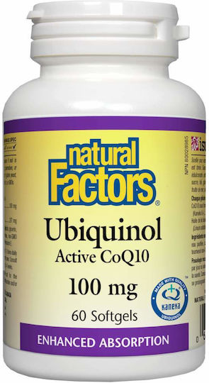 Natural Factors Active CoQ10 100mg 1 capace 60 softgels