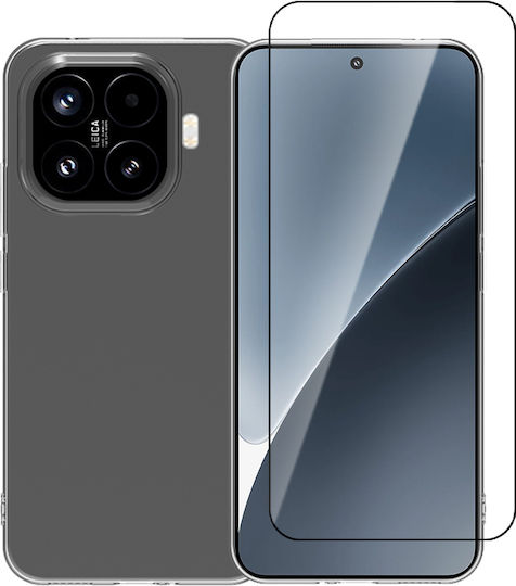 Vivid Set Gelly Back Cover Tempered Glass / Silicone Set with Glass Black (Xiaomi 15T Pro)