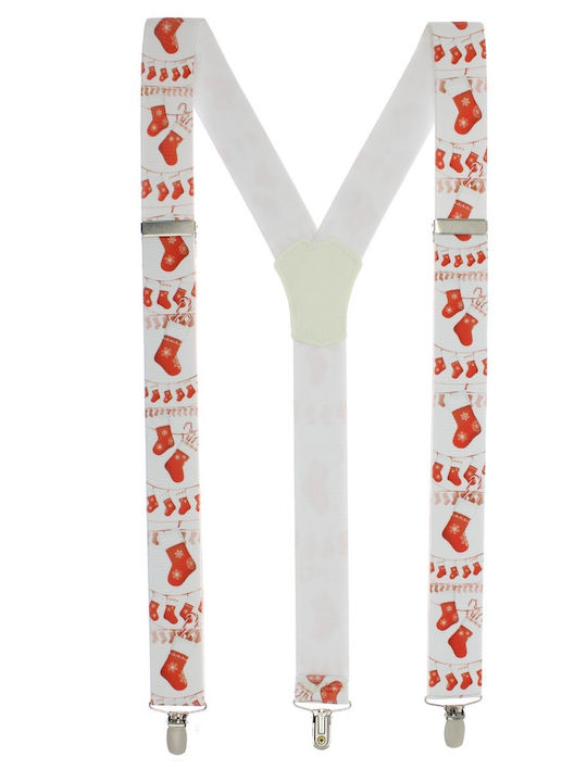 Straps Buticcochet Synthetisches Material Metallverschlüsse 35 Mm Weihnachtsmuster Weiße Br502
