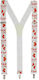 Straps Buticcochet Synthetisches Material Metallverschlüsse 35 Mm Weihnachtsmuster Weiße Br502