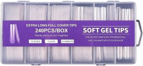 Soft Gel Nail Tips Transparent 240pcs bbay-86247