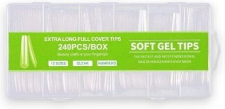 Soft Gel Tips Νυχιών Διάφανα 240τμχ bbay-86237