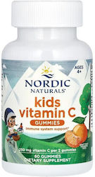 Nordic Naturals Kids Vitamin C Витамин 250мг Tangerine 5гр 60 желирани бонбони