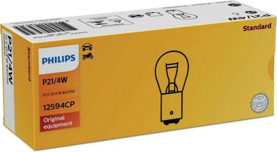 Set 10 Becuri Stop P21 4W 12V Philips