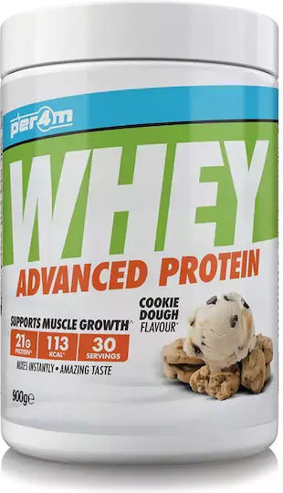 Per4m Whey Advanced Protein Πρωτεΐνη Ορού Γάλακτος με Γεύση Cookie Dough 900gr