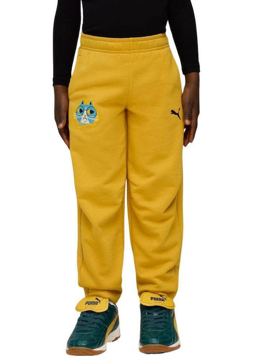 PUMA Παιδικό Παντελόνι Φόρμας Mustard Cat Cat