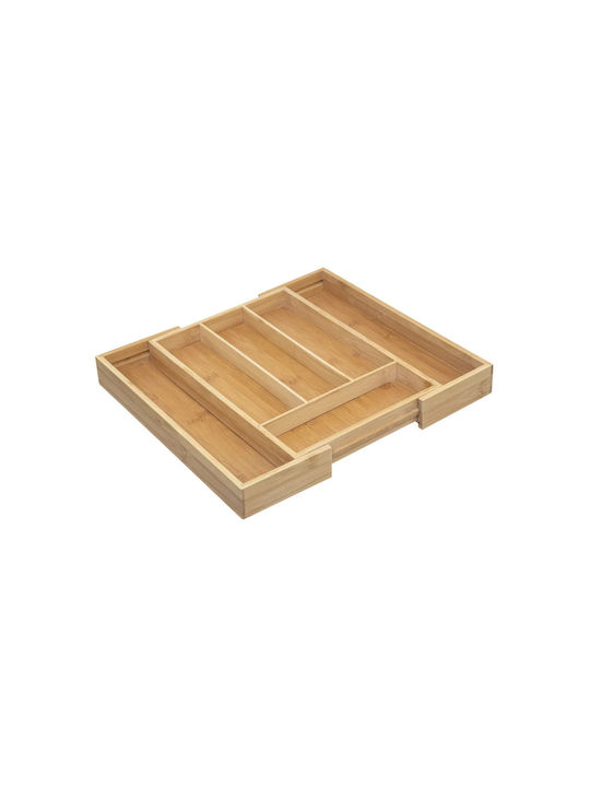 5Five Tăvi Pentru Tacâmuri De Sertar Xera Rabătabilă Din Lemn 39.2x35x4.5cm Bej