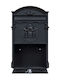Cutie Poștală pentru Exterior Metalic în Culoarea Negru 41x26x9cm