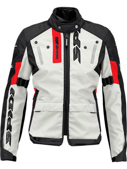 Spidi Crossmaster Women's Motorcycle Jacket 4 Seasons Waterproof Ice/Red