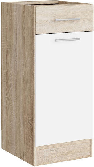 Επιδαπέδιο Ντουλάπι Sonoma Oak, White 30x46x82εκ.
