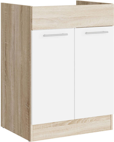 Шкаф за Мивка Sonoma Oak, White 60x46x82бр Шкаф за Мивка Sonoma Oak, White 60x46x82бр