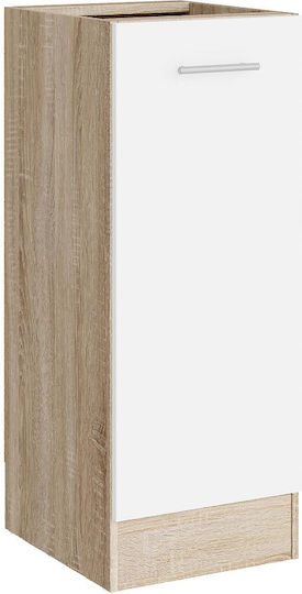 Επιδαπέδιο Ντουλάπι Sonoma Oak, White 30x46x82εκ.