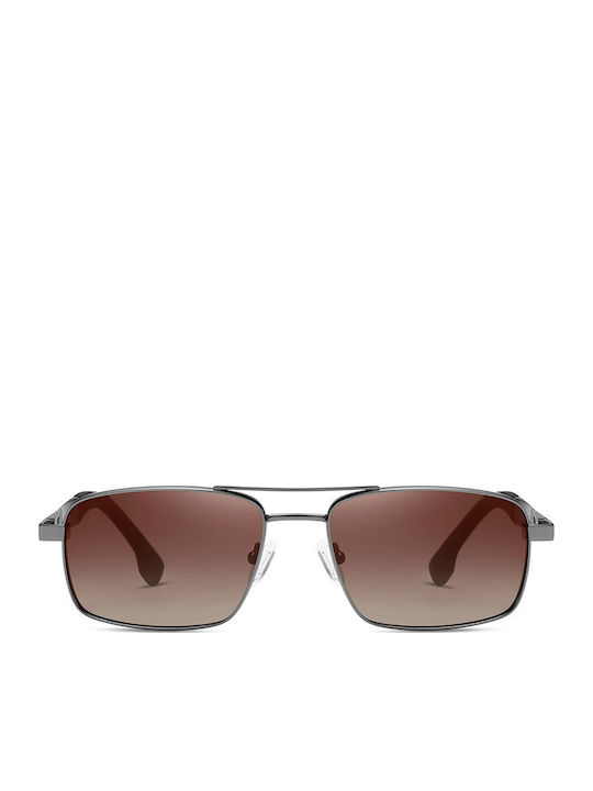 Moscow Mule Bărbătești Ochelari de soare cu Gri Cadru și Maro Degrade Polarized Lentilă MM/15104/5-Carbon-Brown-Superyacht