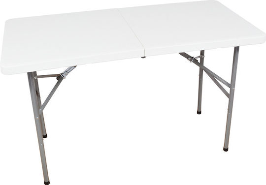 Masă Catering Pliabil 123x61x74buc Alb