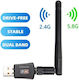 Adaptor Mini Wi-fi 600mbps Viteză Dual Band Portabil Hotspot Wi-fi Interfață Usb 2.0 Compatibilitate Largă Design Compact Portabil Negru