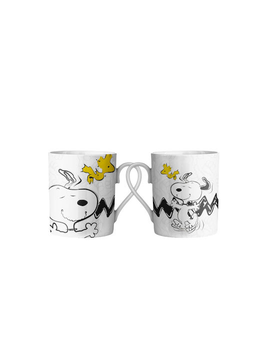 Weiße Keramiktasse 330ml Snoopy Dp4686