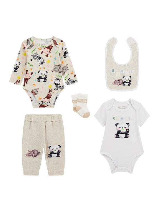 Guess Set Bodys-uri Pentru Bebeluși Bej