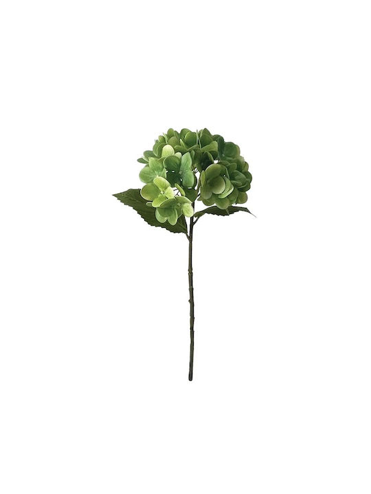 Hydrangea Branch Green Real Touch 2 Leaves Φ18x46cm 24/240pcs