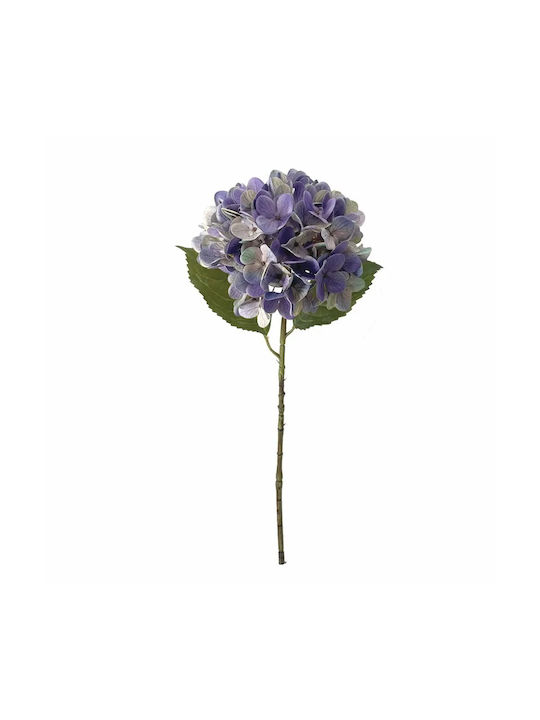 Hydrangea Branch Purple Real Touch 2 Leaves Φ22...