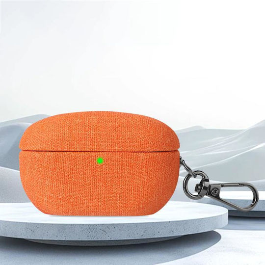 Sony WF-1000XM5 Fine Cloth Earphone Case With Hook Orange