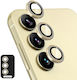 Samsung Galaxy S25 Fe 5g Enkay Hat-prince 9h Rear Camera Lens Aluminum Alloy Tempered Glass Film Gold