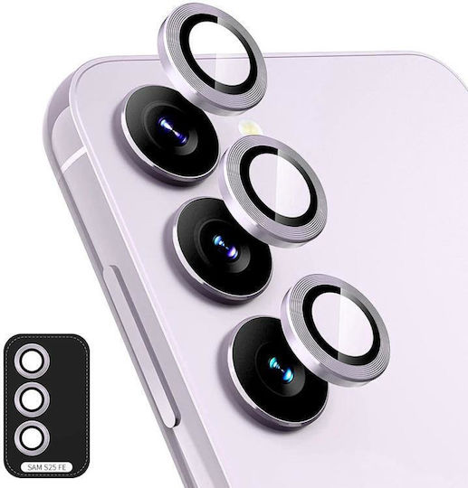 Samsung Galaxy S25 Fe 5g Enkay Hat-prince 9h Rear Camera Lens Aluminum Alloy Tempered Glass Film Purple