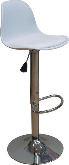 Taburete Bar92 cu Înălțime Reglabilă Alb 2 Buc 37x33x60 cm