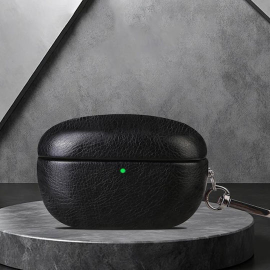 Sony WF-1000XM5 Oily Leder Bluetooth Ohrhörer Schutzcase Schwarz