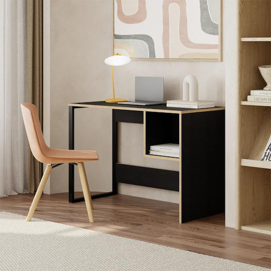 Birou Cubo 110x50x75 cm Negru Lemn