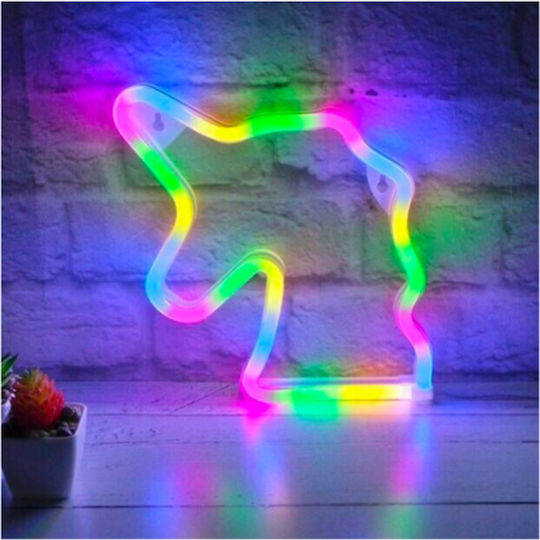 Dekorative Lampe Einhorn Mehrfarbig