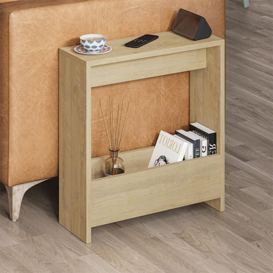 Rectangular Side Coffee Table Simpi Wooden Sapphire Oak W55xL20xH60cm