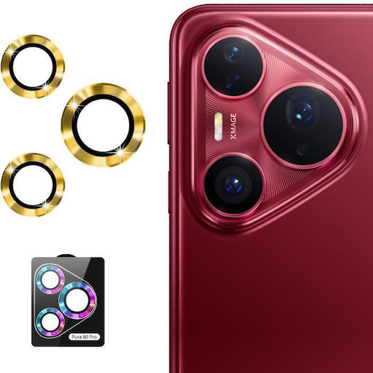 Enkay Протектор за камера Закалено стъкло Златист за Huawei Pura 80 Pro, Pro+, Ultra
