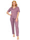 VIolet Summer Women's Pyjama Set Lilac