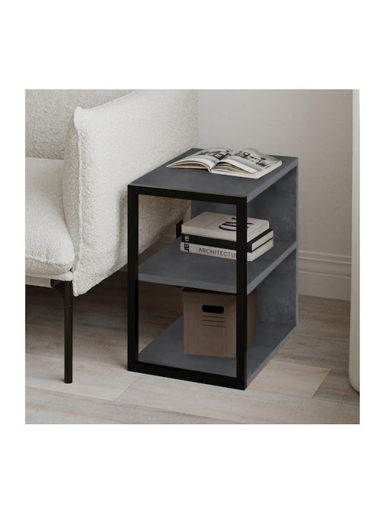 Rectangular Side Table Echo Echo Wooden Gray Retro W30xL42xH45cm
