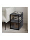 Rectangular Side Table Echo Echo Wooden Gray Retro W30xL42xH45cm
