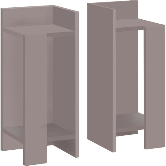 Bedside Tables Elos Wooden Brown 2 Pieces 25x27x60cm