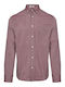Long-sleeved Cotton Shirt Burgundy