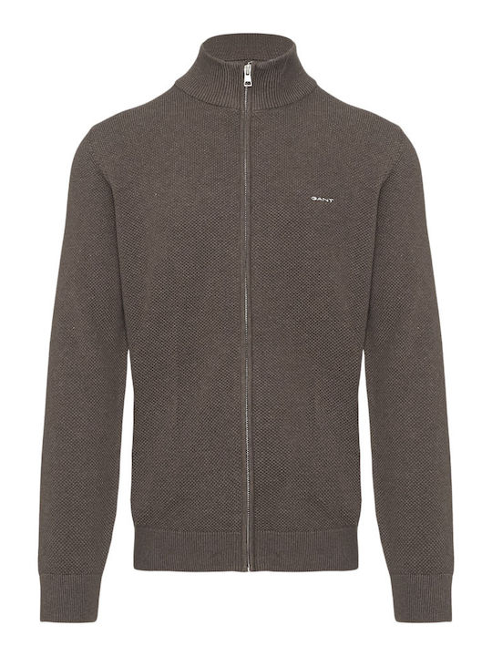 Gant Men's Knitted Cardigan Brown