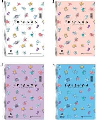 Salko Paper Σπιράλ Τετράδιο Ριγέ 2 Θεμάτων Friends