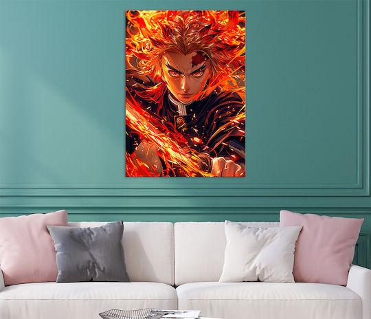 Canvas Painting Demon Slayer Tanjiro Kamado Flameheart Knv2718 45cm X 65cm