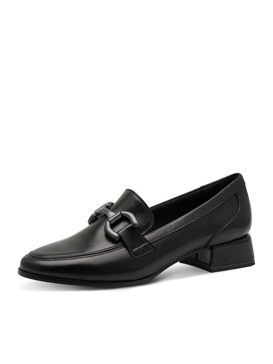 Leather Women's Moccasins in Black Color