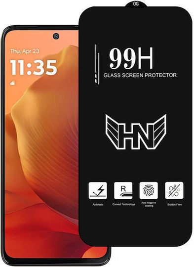 Motorola Moto G15 G35 Hochwertiges Aluminium Großes Bogen Vollflächiges Gehärtetes Glas Displayschutzfolie