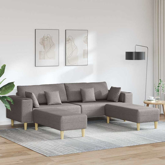 Canapea Patru Locuri Taupe 250x188x76 cm