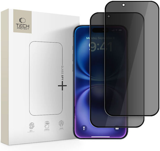 Tech-Protect Glass Spy+ Privacy Tempered Glass Μαύρο (iPhone Air)